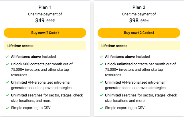CapitalConnector.ai Plans & features